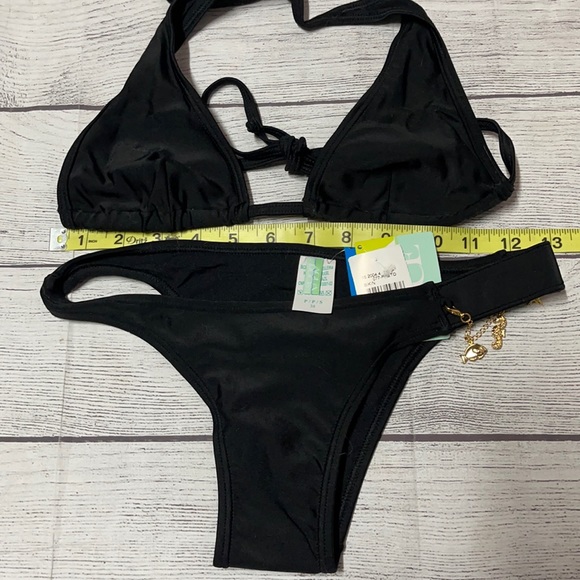 🎉HP🎉Black Bikini w/Charms Size Petite Small - Picture 8 of 8